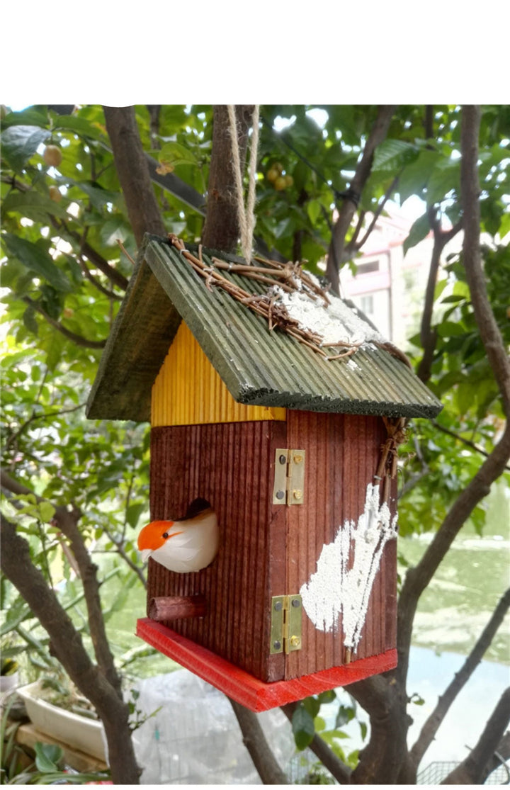 Bring Nature to Your Backyard with Our Creative Handmade Wooden Bird Nest