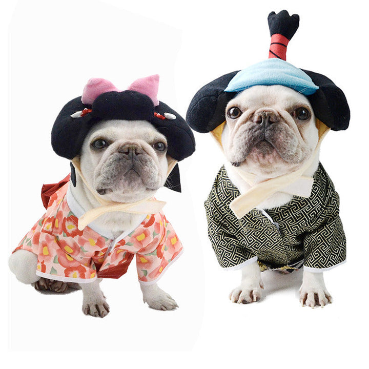 Unleash Your Pup's Inner Warrior with the Japanese Kimono Dog Costume!