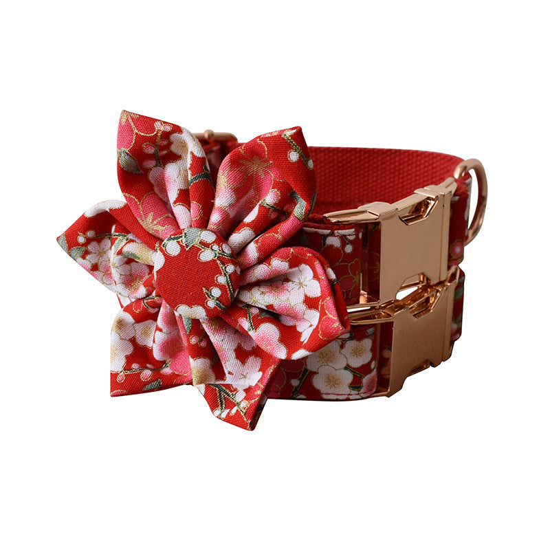 Flower Style Female Dog Leash Set