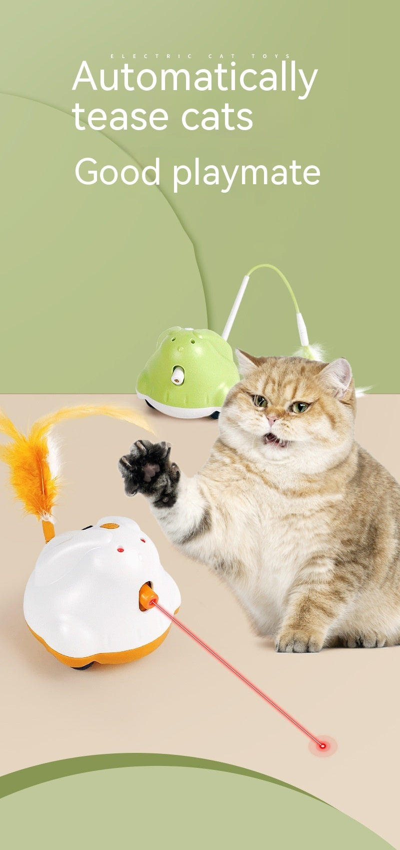 Automatic Self-Hi Laser Cat Teaser Toy