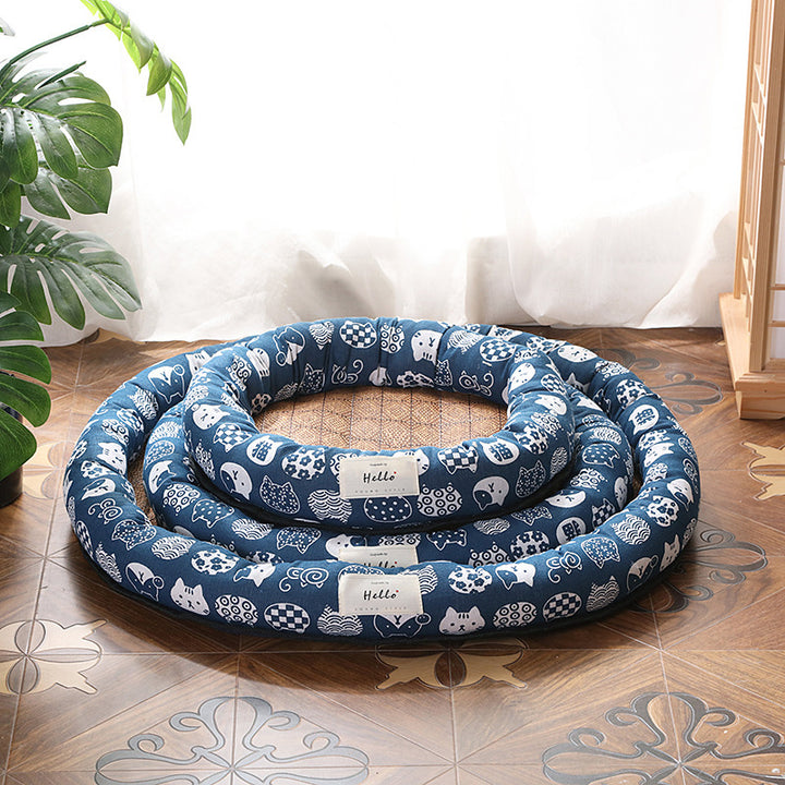 Round Cat Kennel Dog Summer Cool Den