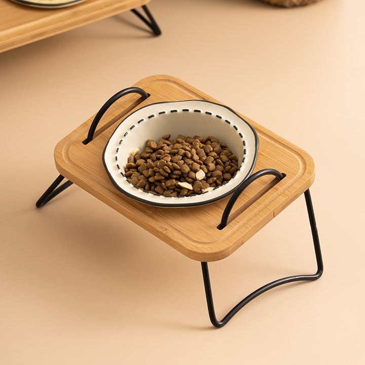 Pet Wooden Feeding Rack