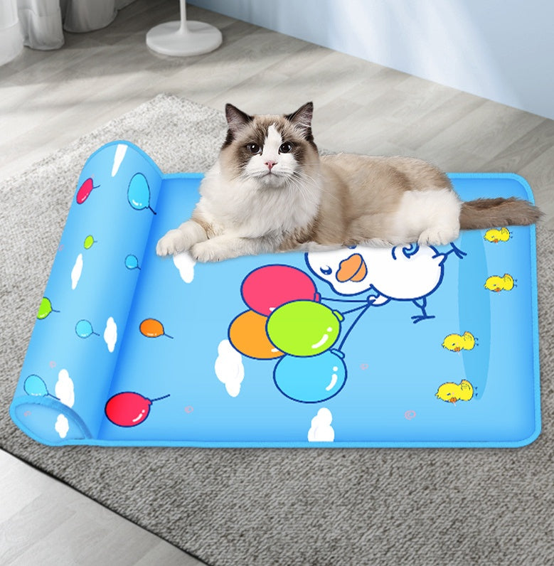 Summer Cooling Dog Mat With Pillow
