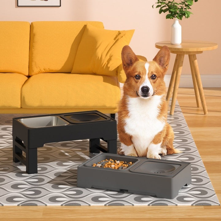Dog Double Bowls Food Water Feeders